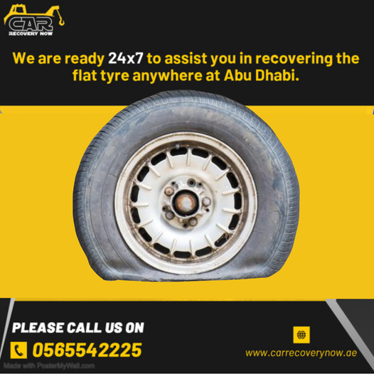 Flat tyre changing in Abu Dhabi,